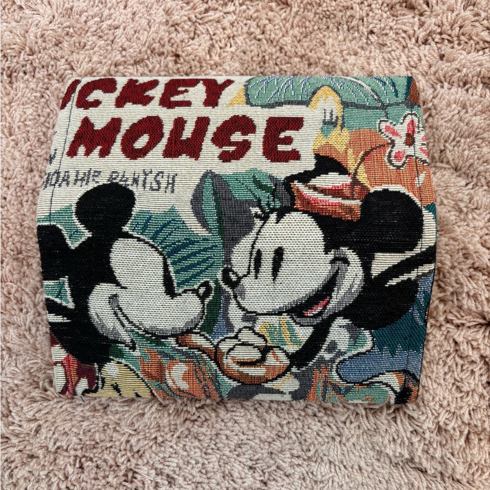 Mickey Mouse Tapestry Clutch Pouch / Wallet - Great Shape